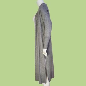 Ann Taylor Gray Heathered Long Cardigan